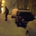 VIRAL: Man Snowboards on a Sidewalk Until This Happens…